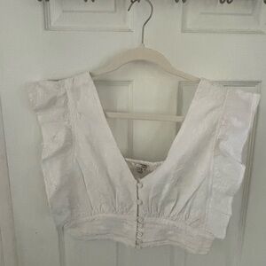 Muse White Ruffled Blouse